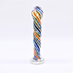 Glass Coloured String Single-end Dildo 