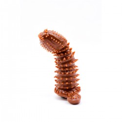 Silicone Penis Sleeve Brown Spikes