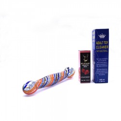 Glass Coloured String Double-end Dildo Combo